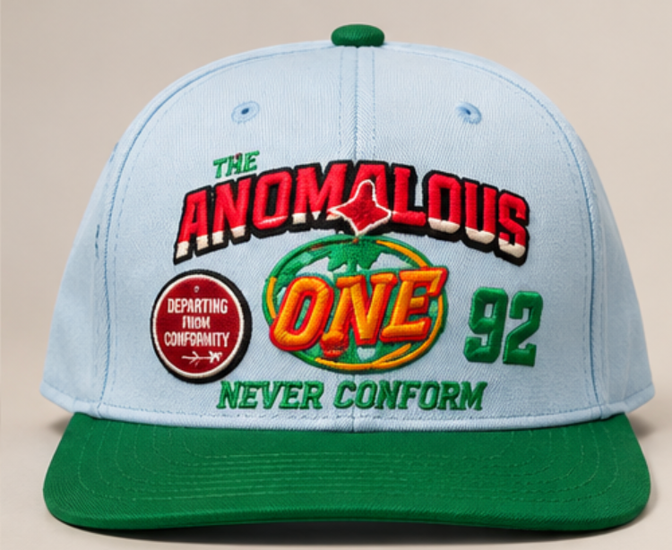 ANOMALOUS PASSPORT SNAPBACK — SKY / KELLY GREEN