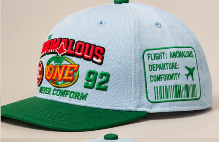 ANOMALOUS PASSPORT SNAPBACK — SKY / KELLY GREEN